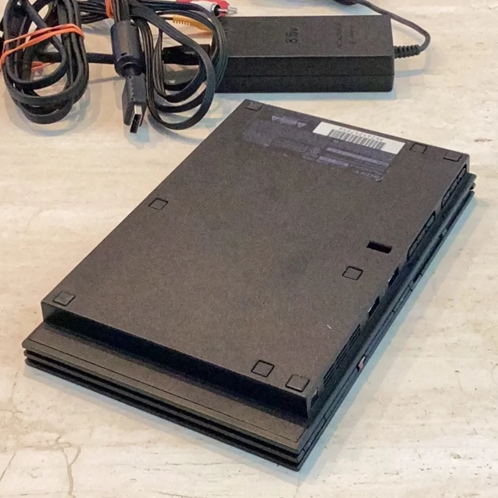 PlayStation 2 Slim Console PS2 & 2 Controllers & 5 Games Complete OEM Sony